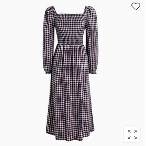 Brand new J. Crew Flannel Smocked Midi Dress